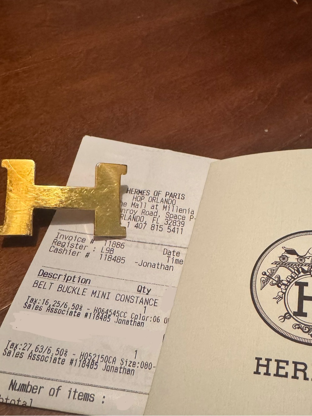 Hermes Constance Gold H Buckle